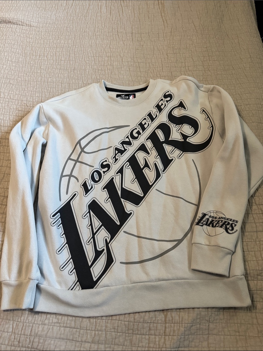 Light Gray Lakers Crewneck Sweatshirt